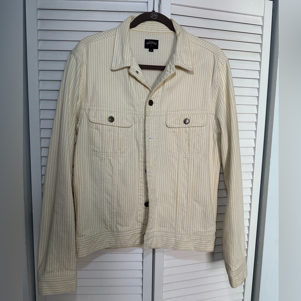 Noah NYC Cream Striped Jacket